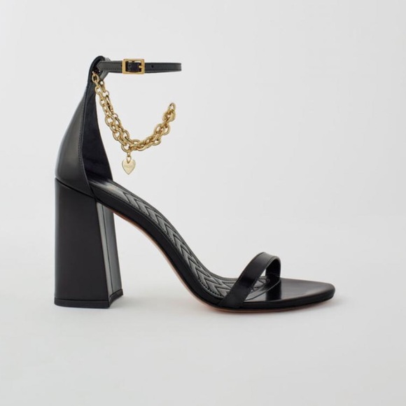 Maje Shoes - MAJE Black Heel with Gold Chain